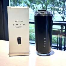 420ml Smeg Coffee Mug Stainless Steel Travel Water Bottle Insulated Cup Tumbler Cup Best Friend Gifts 4 Colors - 黑色 - 查看 5