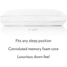 Convolution Gelled Microfiber With Convoluted Memory Foam Pillow - Down Alternative - Queen - White - View 5