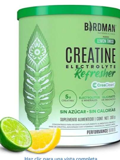 BI RDMAN Creatine Refresher | Creatina Monohidratada con Electrolitos, Magnesio y Vitaminas | Sin Azúcar, Sin Calorías | Saborizantes y Endulzantes Naturales | Sabor Lemon Twist | 30 Porciones | 300g