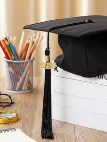 1/5 borlas "Clase de 2026" - Borla de poliéster negro duradero adecuada para celebraciones de graduación, títulos de doctorado y decoraciones navideñas | Accesorio de birrete de graduación con detalles exquisitos, regalo perfecto para graduados y decoración de fiesta de graduación - negro - Ver 4