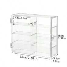 1 hộp đựng đồ đa năng bằng nhựa trong suốt 8 ngăn có thể tháo rời - Hộp đựng túi trà và gia vị chống thấm nước cho nhà bếp, thiết kế dạng lật, thích hợp cho tủ và mặt bàn, có móc treo dụng cụ, sắp xếp đồ đựng thức ăn, phong cách cổ điển, dễ vệ sinh, kết cấu chắc chắn, thiết yếu cho không gian sống nhỏ, thiết kế nhỏ gọn, ngăn nắp - Trong sáng - Xem 9