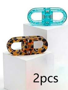 2个装磁性发夹，个性化磁性智能发夹。可作半扎发夹、高冠发夹、侧发夹、后脑勺发夹使用。时尚磁性发饰。适合各种场合，单手即可轻松佩戴，便携可拆卸，方便收纳于包中。精致小巧，可搭配西装、连帽衫和连衣裙。也适合发量较多的人士，是馈赠亲友的理想之选。夏季沙滩度假必备发夹 - 彩色 - 查看 2