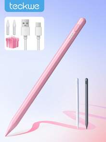 Teckwe Stylus Pen, Touch Screens, High Sensitivity & Precision Capacitive Stylus With 2 Replaceable Nibs, USB-C Fast Charging, Palm Rejection & Tilt Sensitivity - Multicolor - View 1