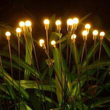 1 pièce Lumières solaires extérieures améliorées, 10 LED Lucioles Lumières de jardin, Convient pour la cour, le patio, la décoration de pelouse, Lumières solaires étanches pour allée, Cadeau de jardinage parfait pour les femmes, Décoration de vacances et de Noël - lumière chaude - Voir 12