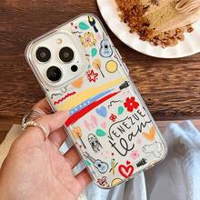 Phone Case - Art V-Venezuelas Culture Doodle Hot Phone Case For  17, 16E, 16, 15, 14, 13, 12, 11 Pro Max, Mini, Air, XR, XS, X, 7, 8 Plus, Featuring A Transparent TPU Soft Back Coverfunda Para  17 Pro Forros Para  Cheap  17 Case - 混合顏色 - 查看 4