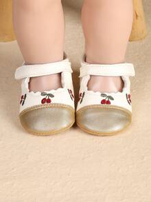 Giày công chúa đế mềm dễ thương cho bé gái 3-6-9 tháng, 1 tuổi, 100 ngày, sinh nhật 1 tuổi, mùa xuân và mùa thu. - Vàng - Xem 6