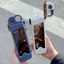 1pc 12 Oz (350ml) Portable Square Plastic Water Bottle, Leak-Proof With Straw, Lightweight, Outdoor Sports/Fitness/Daily Travel Hydration Bottle - 深藍色 1 件 - 查看 6
