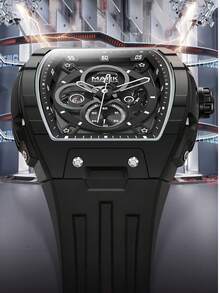 1pc Men's Business Mechanical Watch, Fashion Luminous Multifunctional Chronograph Watch, Birthday/Holiday Gift Watch 6003 - one-size - View 5