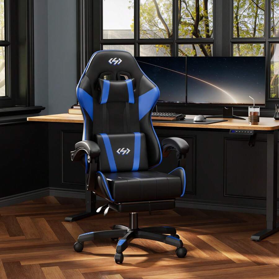 HLONONE Gaming Chairs - Dark Blue - View 1
