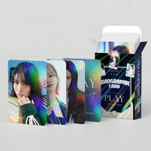 TWICE MISAMO 新专辑《Play》124张小卡套装，包含全息卡、LOMO卡、贴纸、双面高清照片卡、书签 - 彩色 - 查看 5