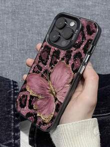 1 funda de teléfono eleganteNo incluye cordón ni soporte. Resistente a golpes. Funda Premium para Teléfono con Diseño de Mariposa y Estampado de Leopardo Compatible con 14, 15 Professional, 16, 11, Phones, 16 Professional, 13, 11, 12, 13, 16, 15, 16 Plus, 16 Professional, P16, P16PEOMAX, P14 PRO, P13, P11, P12XR, Cartoon 78G, Series A134G, A14, A04, A34, Resistente al Agua, Anti-Caídas, Anti-Arañazos, Primavera, Regalo de Cumpleaños, - Multicolor 3 - Ver 2