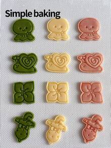 A Cute Japanese-Style Cookie Cutter, With Patterns Of Sunny Dolls, Snails And Umbrellas, And A Kitchen-Themed Cookie Mold For Family Baking. - View 8