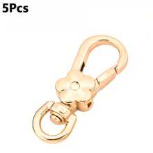 5/10Pcs Flower Buckle Hooks, Rotary Hooks, Dog Buckles, Very Suitable For DIY Hanging Ropes, Jewelry Metal Keychains, Metal Shape Spring Buckles, Openable Climbing Buckles, Keychain Bag Clips, Dog Chain Buckles - Keychain - View 10