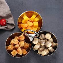 1pc Stainless Steel Tea & Snack Plate, Living Room Fruit, Candy, Appetizer, Dried Fruit Tray, Small Dish Food Platter - Silver - View 2