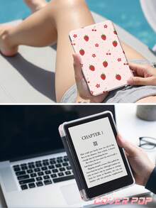 红色草莓保护套，兼容 iPad Air 4/5 10.9 英寸、7/8/9 10.2 英寸、(A16) 11 英寸第 11 代 (2025)，内置 Apple Pencil 插槽，也适用于 Galaxy Tab A9 11 英寸、Kindle 第 11 代 (2024) 和 Kindle Paperwhite 第 12 代 (2024)，夏季图案保护套，适合返校季、情人节等场合。 - 彩色 - 查看 10