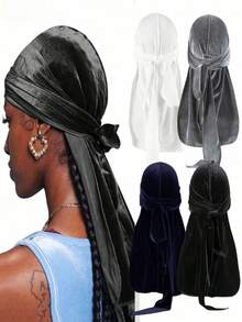 Men's Wave Hat, Satin DuraGear Pirate Hat, Headscarf Hat, Soft Velvet Cycling Hat, Father's Day Sleeping Hat - Multicolor - View 5