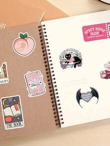 50 piezas SCXXBSW Pegatinas decorativas de graffiti de dibujos animados románticos para lectura, vasos, cuadernos, equipaje, resistentes al agua - F - Ver 6