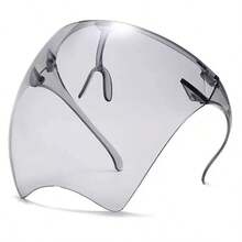 1pc Goggles Style Face Shield With Fog-Resistant Transparent Mask, Reusable & Splash-Proof Protective Plastic Mask, Suitable For Women, Men - Clear - View 12