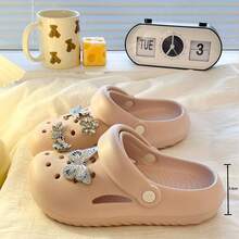 Women's Summer Hollow Breathable EVA Soft Bottom Non-Slip Fashionable Closed Toe Casual Slippers - Pink - View 7