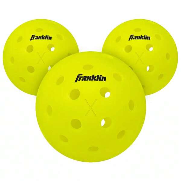 Sports X-40 Performance Outdoor Pickleballs 3-Pack - Optic Yellow| Official Size & Weight PXOY