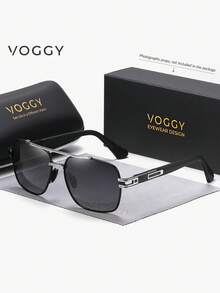 VOGGY 时尚简约复古金属 UV400 偏光太阳镜，男女皆宜，适合运动、驾驶、户外活动、骑行、钓鱼、度假、旅行、聚会、装饰、礼品等场合。 - B style - 查看 11