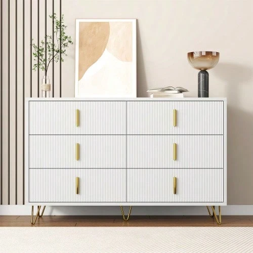 Elegant Sideboards With Modern Design, Modern And Old Style, Golden Griffe - White - View 1