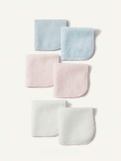 Multi-Purpose Baby Towels, Assorted Color Combination Hand Towels, Soft & Comfortable Solid Color, Absorbent, Suitable For Bathing/Daily Use/Face Washing/Feeding