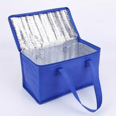 1pc Insulated Lunch Cooler Bag, Father's Day Gift, Portable & Durable Aluminum Foil Material, Keeps Food & Drinks Fresh & Chilled All Day, Beer Insulated, Suitable For School Season In Summer, Non-Contact With Food