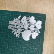 Metal Die Cutting Mold Template, Heart Shaped Frame Cutting Mold Template, DIY Scrapbooking Card Album Craft Embossing Paper Mold For Album Card Scrapbooking - Silver-white - View 7