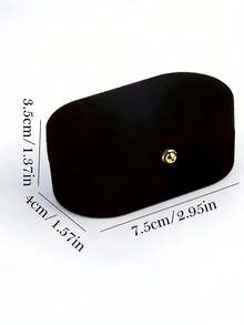1PC Velvet Oval Ring Bearer Box, Ring Box Display Holder Case For Wedding/Proposal/Engagement/Ceremony, Wider Slot For Single Or Double Rings, Earrings, Jewelry Gift Storage Organizer (Black) - Jewelry Box - View 3