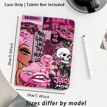 1pc Flip Cover Tablet Desk Protective Case With Pen Slot, Compatible With Honor Pad 8/9/10, Honor GT 11.5inch/X7/X8A/X8/X9/X8Pro/X9Pro/V9/V8 Pro, MatePad SE 11inch/MatePad 11inch/11.5inch, MatePad Pro, Apple 10th Gen/ 11 2025 (A16), A9/A9+/A11/S11/S10 FE+, Auto Sleep/Wake Function, Suitable For Back To School, Valentine's Day, Holiday Gifts - Multicolor - View 2