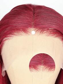 8-36英寸 99j 酒红色蕾丝前假发，真人混纺发丝，13x4 酒红色假发，180% 密度，酒红色直发蕾丝前假发，预先拔毛，无胶前额假发，女士款（混纺假发 - 真人发丝与合成纤维混合）真人混纺假发/女士真人混纺假发/真人混纺蕾丝前假发/无胶假发/漂白发结/预先拔毛/蕾丝假发/提升您的造型/增强自信/完美礼物 - S99J - 查看 9
