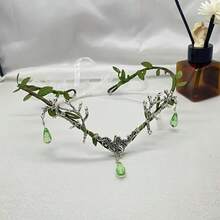 Witch, Moon Goddess Headband, Halloween Cosplay Costume Headpiece, Bridal Hair Hoop - Multicolor - View 5