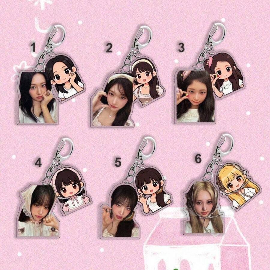 I/VE Merchandise Keychain Accessories - Anyu-Real Yujin, Gaeul, Rei, Liz Keychains - Multicolor - View 1