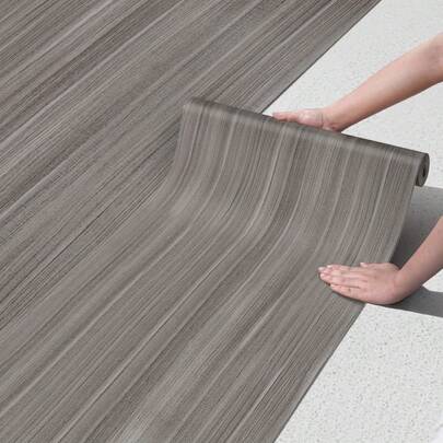 1卷加厚自粘墙纸，适用于厨房、卧室和客厅地板；防水防潮家居装饰贴纸。