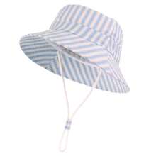 Baby Sun Hat Toddler Summer Hats Baby Bucket Hat Protective Bucket Hat Kids Beach Hats For Baby Boy Girl - Short-brimmed Bowl Cap With Wide and Narrow Stripes - View 7