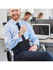 6pcs Unisex Adjustable Lumbar Support Belt, Non-Slip Waist Support Strap Suitable For Work, Fitness And Other Occasions - Black - View 8