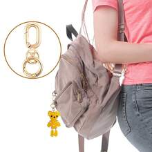 2pcs Double Opening Swivel Clasp Clips, Metal Swivel Spring Snap Hooks, Key Chain Clip With Key Ring For DIY Crafts, Keychains - Multicolor - View 6