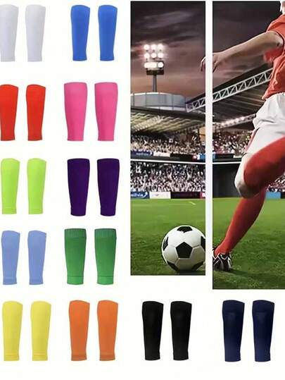 1/2/5 Pairs Men's Sports Football Leg Sleeves