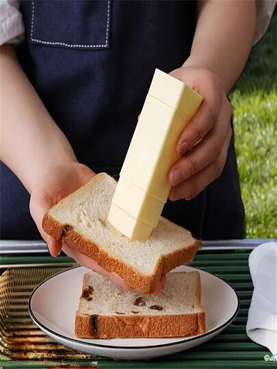 1/2pcs , Portable Vertical Butter Dispenser - Manual Non-Electric Butter Spreader With Storage Box, Compact Kitchen And Camping Butter Dispenser, No Flint Stick Required, Food PP Polypropylene Construction