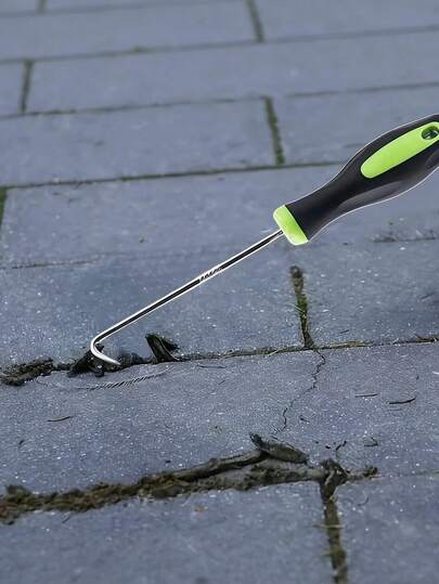 重型金属U型地面松土工具，带延长扳手，适用于花园草坪、裂缝、小路缝隙、窗纱更换、拆卸、植物装饰及其他户外园艺配件