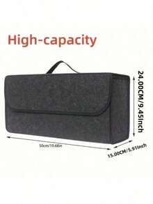 1pc Ultra-Light Foldable Storage Bag, Large Capacity Organizer Bag For Car Trunk, Bedroom, Clothes, Books, Stationery - A - View 7