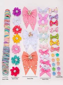 949 Stück bunte Haarspangen mit Schleifen, modische minimalistische Haarklammern, Haargummis, Haaraccessoires Set, Geschenk für Mädchen, geeignet für Alltag, Aufführungen, Partys - Verschiedenfarbig - Übersicht 6
