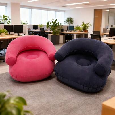 1 pieza Silla inflable portátil con forma de U para ocio al aire libre. Silla de sofá con forma esférica, suave y cómoda. Fabricada en PVC transpirable, con diseño ergonómico, asiento moderno, estructura ligera, asiento compacto, sillón reclinable inflable plegable para ocio al aire libre, adecuado para sala de estar, balcón, camping, picnic, asiento al aire libre, silla de camping, diseño esférico, mueble compacto, fácil de transportar, material duradero, sofá plegable, viajero, campista, regalo de renacimiento, sofá mullido y esponjoso