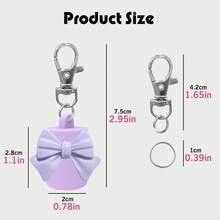 1pc Lip Gloss Keychain, Lip Balm Keychain With Portable Silicone Cap, Lip Gloss Keychain, Suitable For Wallet, Keys, Backpack And Fashion Accessories - View 2