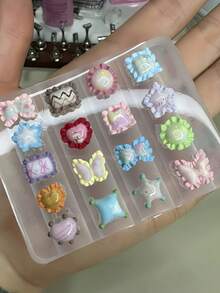 1pc Cute Floral, Bow, Heart Shaped Pillow Mold, Vintage Style Versatile 3D Decor Transparent Silicone Mold - 無色 - 查看 10
