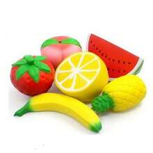 柔软Q弹香蕉模拟器，慢回弹减压水果造型挤压器，趣味减压，柔软毛绒香蕉 - 彩色 - 查看 8