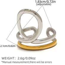 Frminee 3pcs Vintage Minimalist 18K Gold Plated Line Design Stainless Steel Ring Set, Western Women's Jewelry Accessories, Suitable For Women's Daily Wear - Gold and Silver Mixed Color - View 7