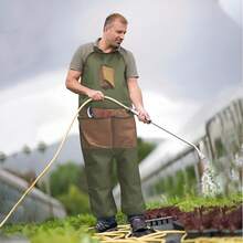 Tablier avec protection des jambes étendue - Version en tissu Oxford résistante aux salissures et durable - Tablier de jardinage extérieur pour le rangement des outils - Préféré des jardiniers professionnels, des utilisateurs domestiques et des passionnés de jardinage - Sans fil - Voir 5