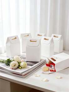 10个/20个装小窗口自立袋，烘焙包装，牛轧糖，迷你糖果，饼干盒，雪花蛋糕包装袋，菠萝蛋糕，曲奇，马卡龙，蛋糕盒，白色卡纸包装盒，糖果，零食 - 查看 12